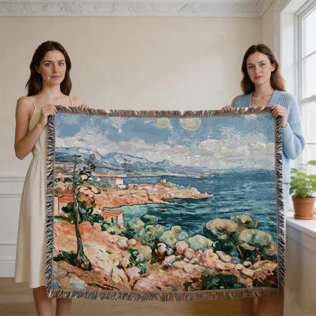 Manta tapiz tejida estilo Van Gogh para sofá y decoración de pared