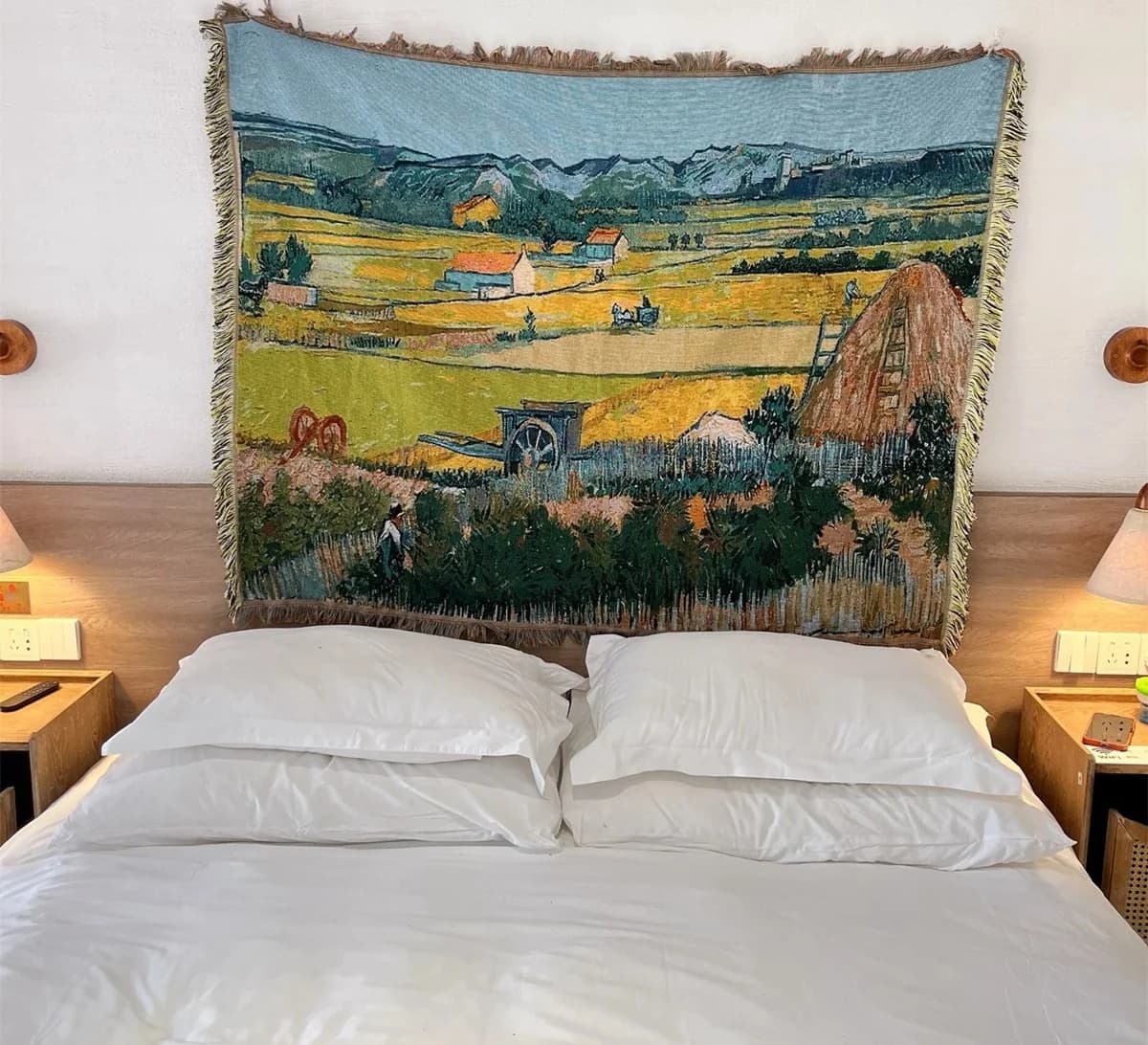 Manta de Punto con Estampado de Van Gogh para Sofá
