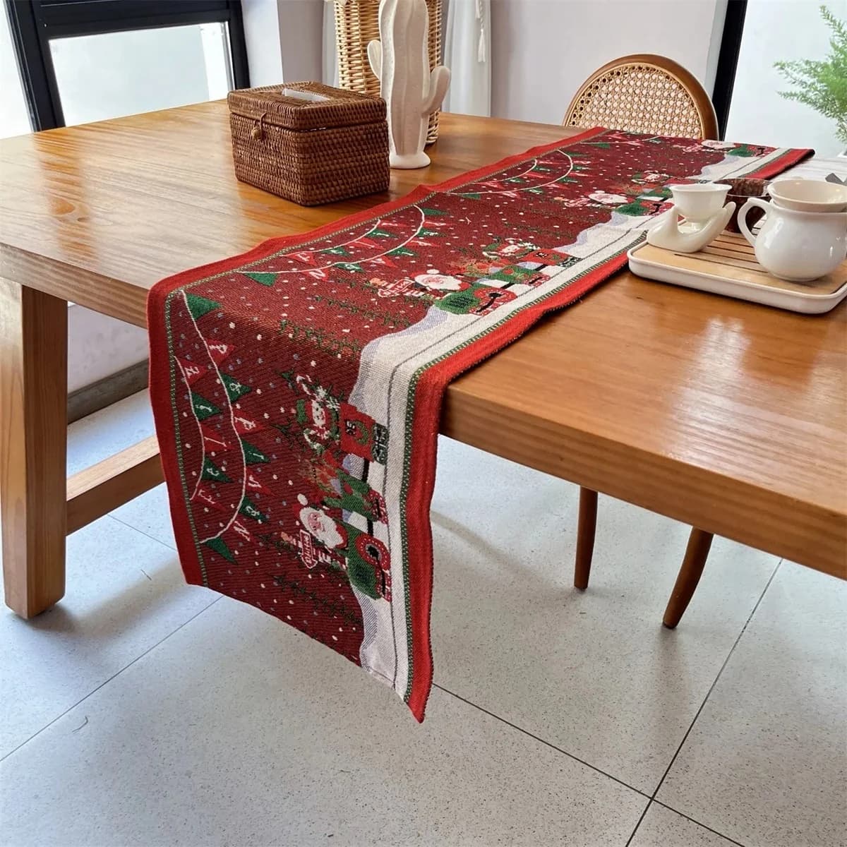 Camino de Mesa Navideño para Decoración Festiva