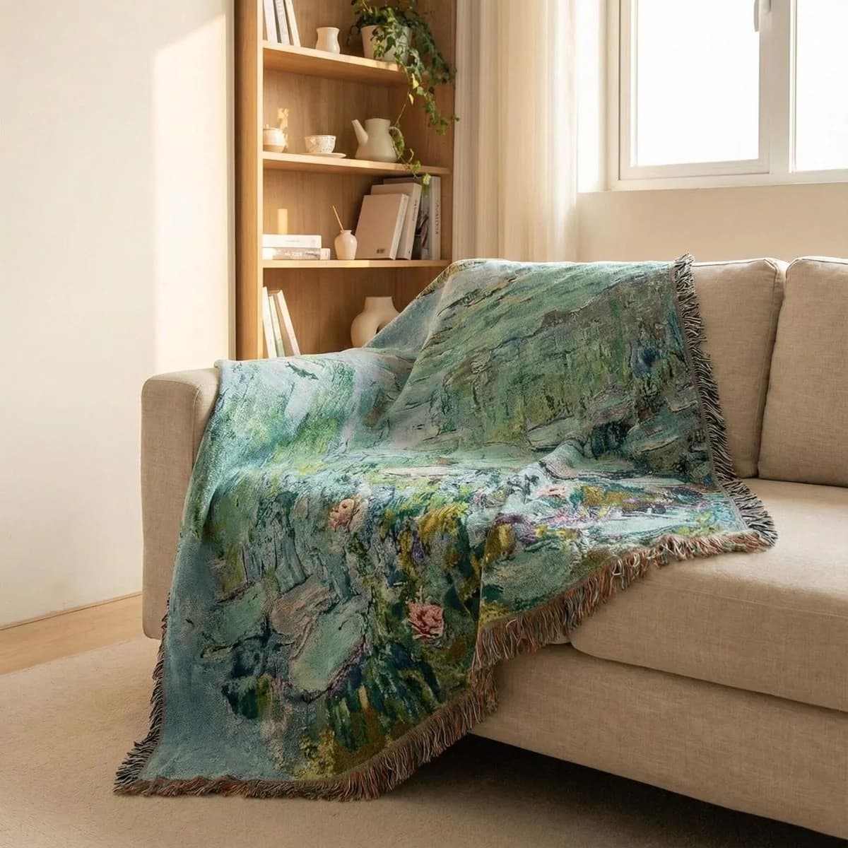 Manta Tapiz de Arte Impresionista para Sofá y Decoración de Pared