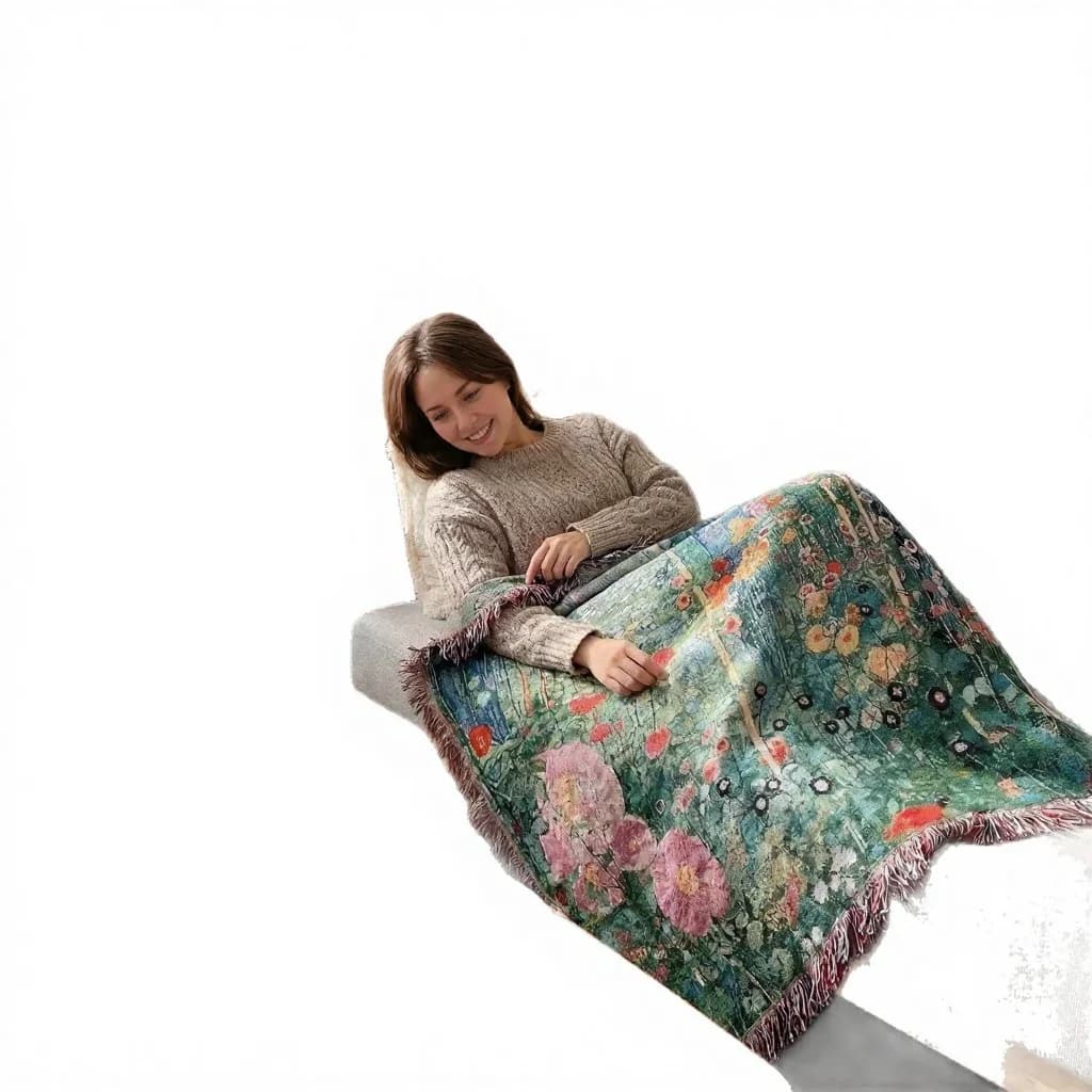 Manta Tapiz Jardín Secreto de Klimt para Sofá y Decoración de Pared