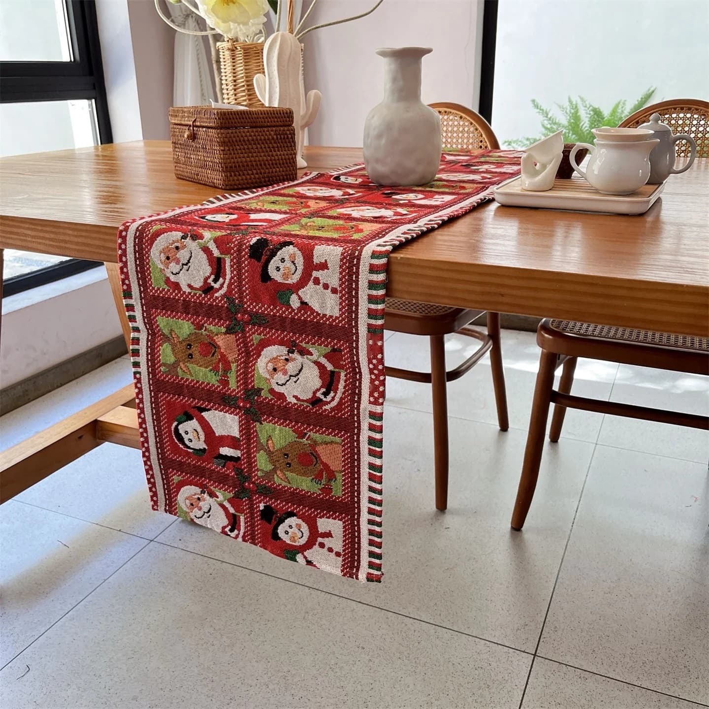 Camino de Mesa Navideño para Decoración Festiva