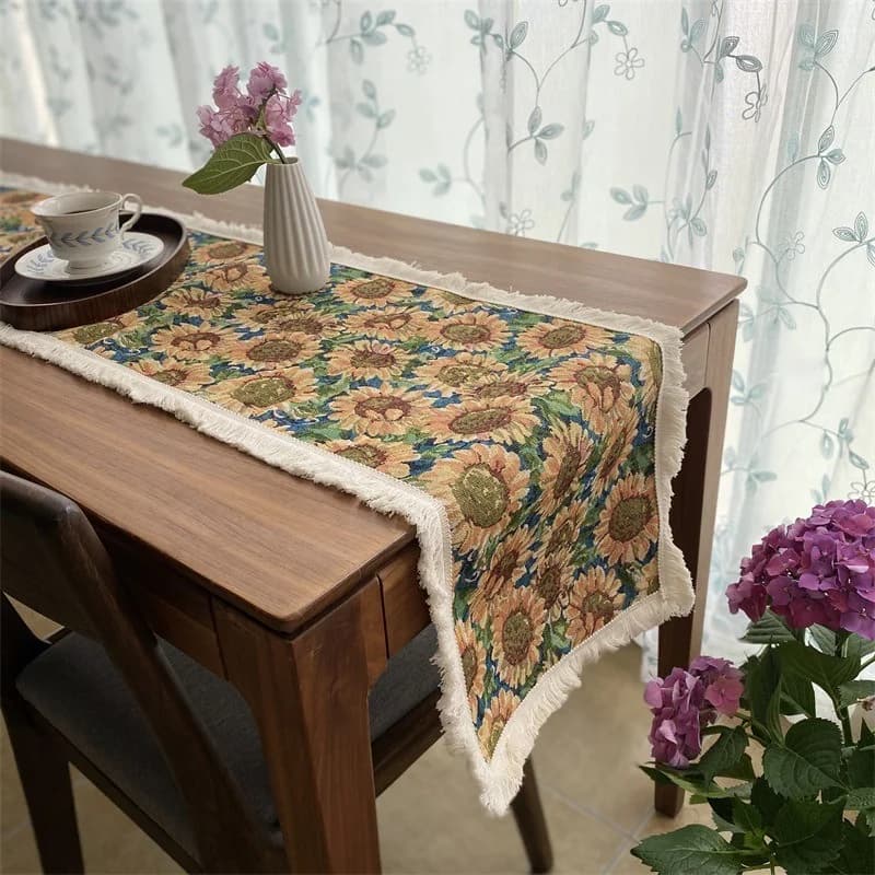 Camino de Mesa Floral para Comedor, Cama y Aparador