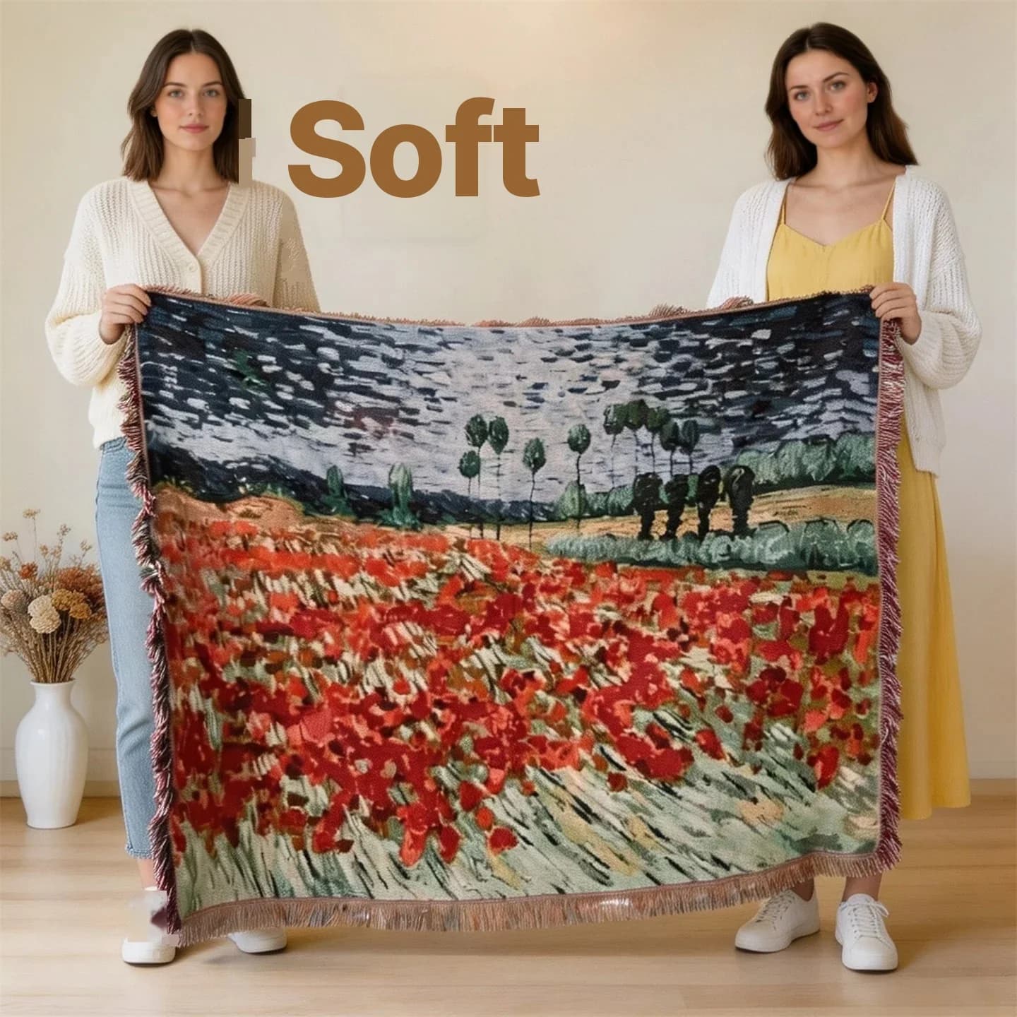 Manta Tapiz Estilo Van Gogh para Sofá y Decoración de Pared
