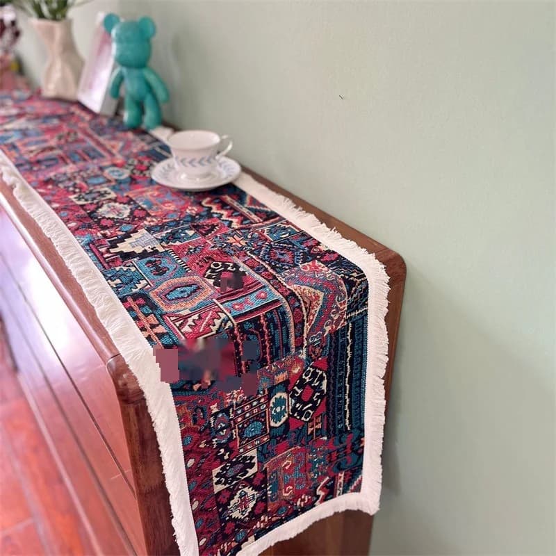 Camino de Mesa Bohemio Mezcla de Algodón para Comedor y Salón