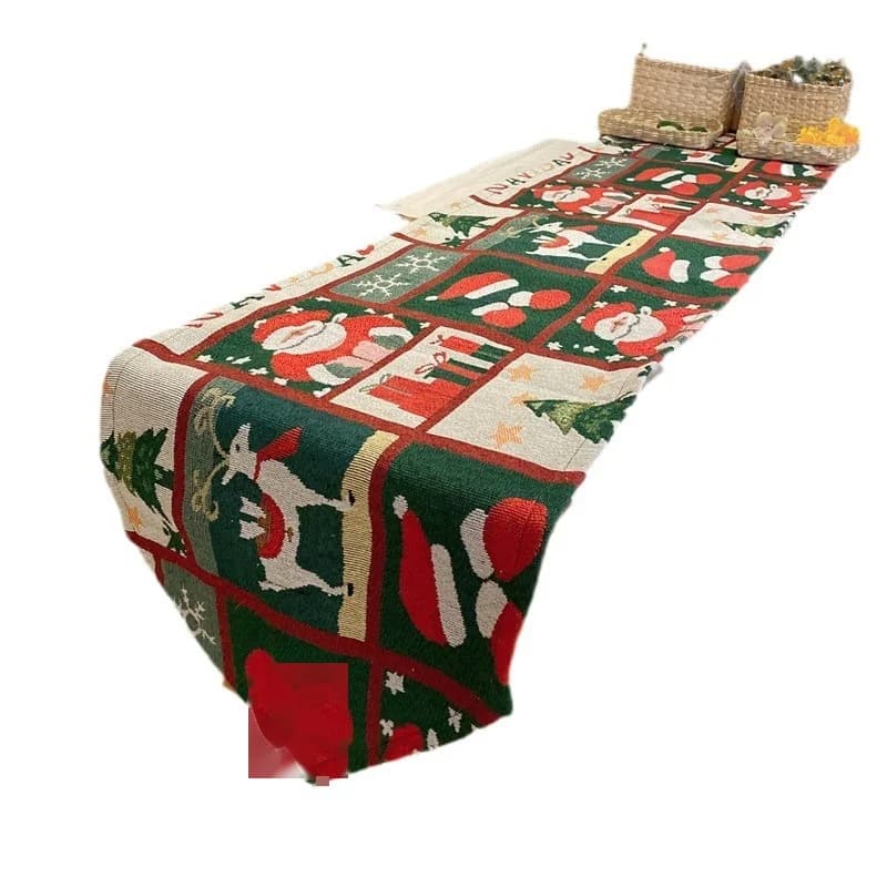 Camino de mesa navideño de mezcla de algodón 33cm