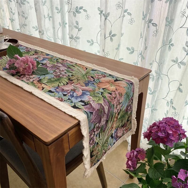 Camino de Mesa Floral para Comedor, Cama y Aparador