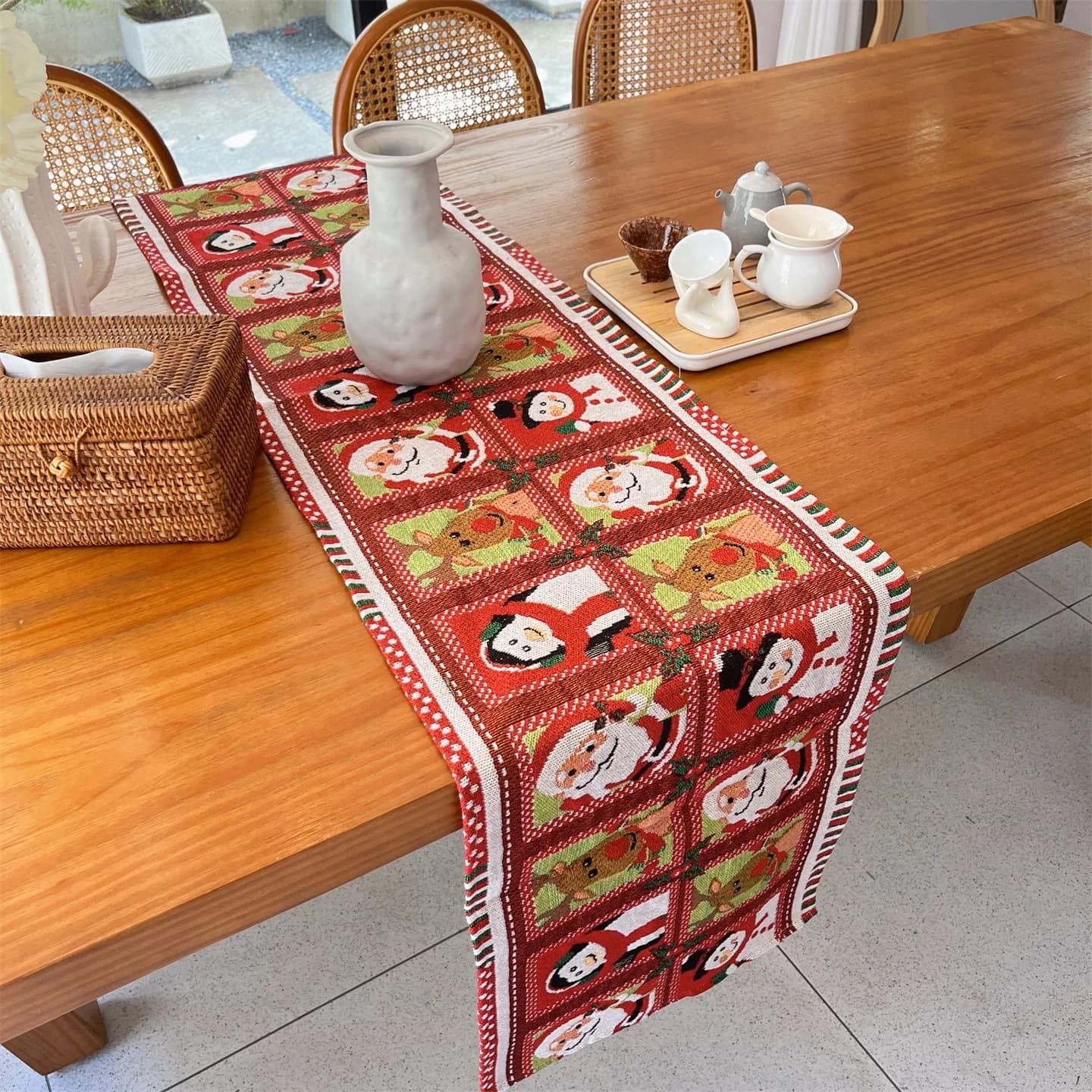 Camino de Mesa Navideño para Decoración Festiva