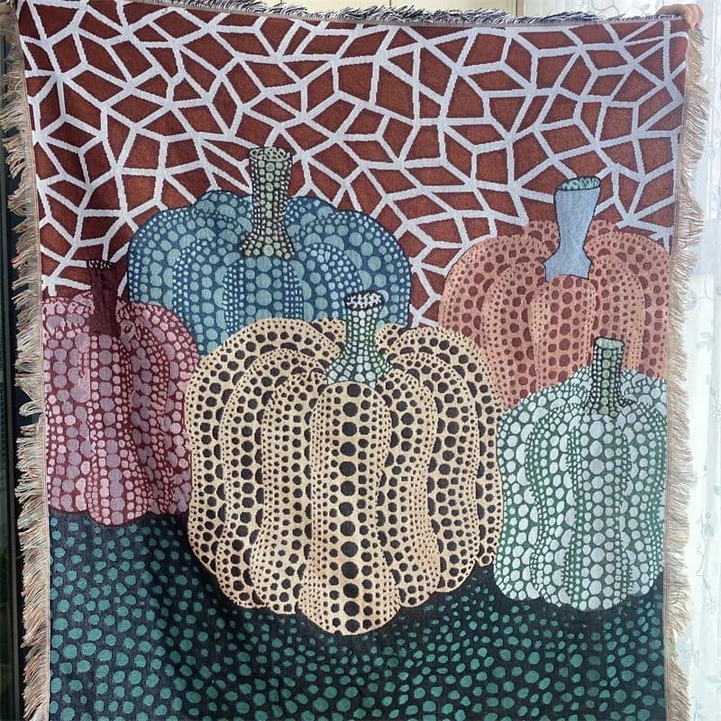 Manta de tapiz con estampado artístico para decoración de sofá y pared